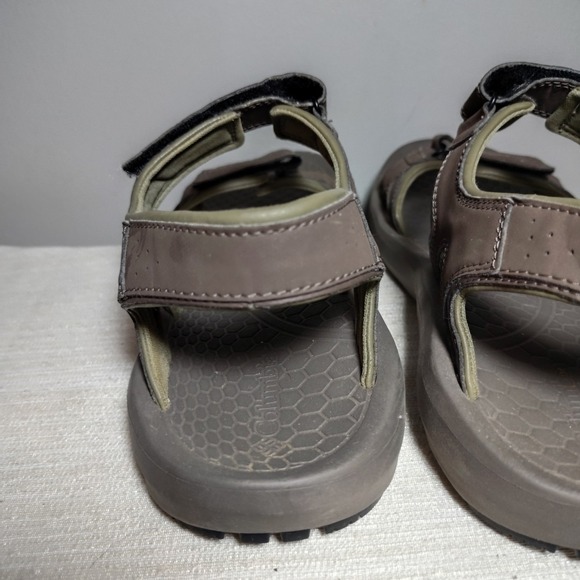 Columbia Hiking Sandals Mens 11 Strappy Brown‎ Hook & Loop Casual YM5363-255 - Picture 8 of 15